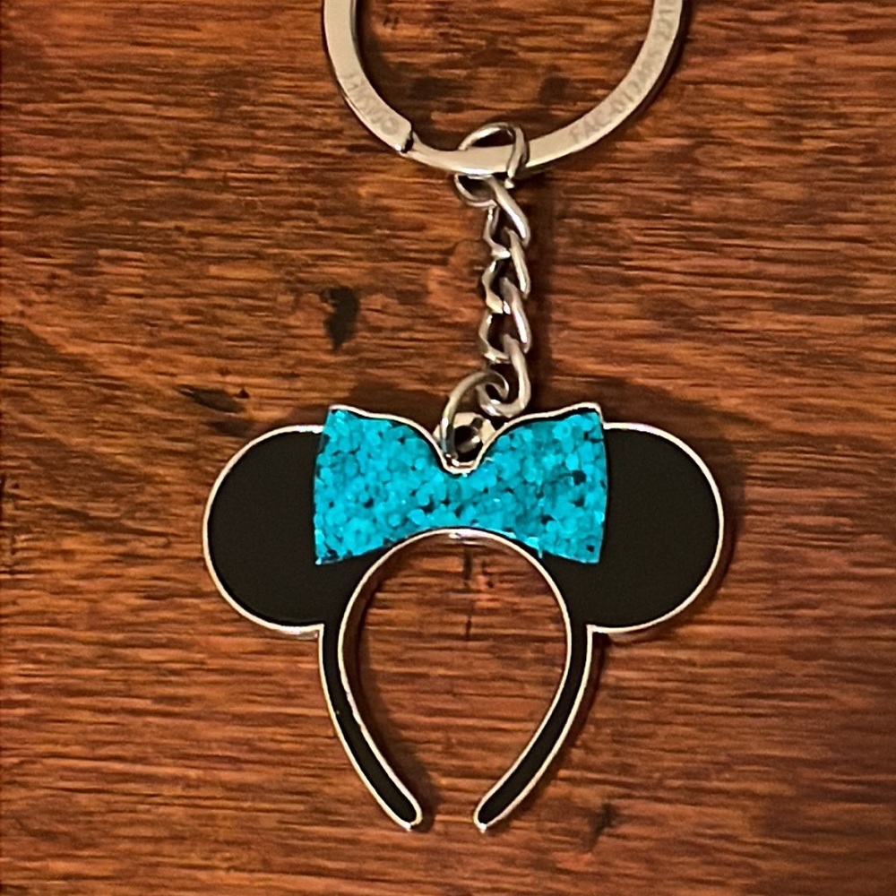 Disney Women's Blue Minnie Ears Keychain OS NWOT
